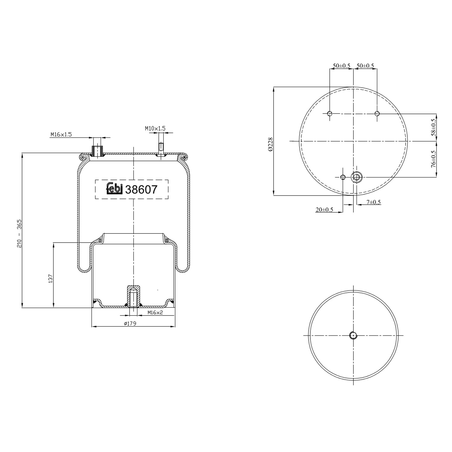 Compre 1697680 DAF Coxim pneumático (suspensão de lâminas pneumática) do eixo traseiro